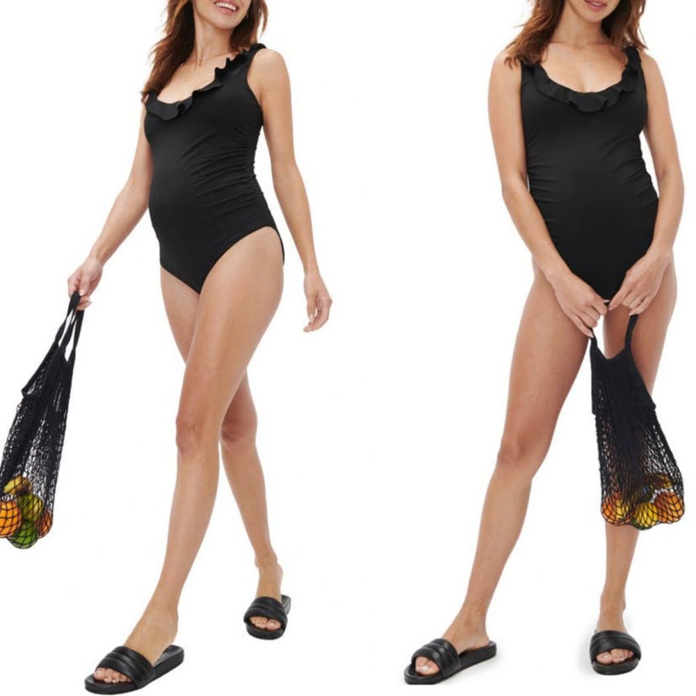 HATCH The Antigua Convertible Strap One-Piece Maternity Swimsuit Sz S
